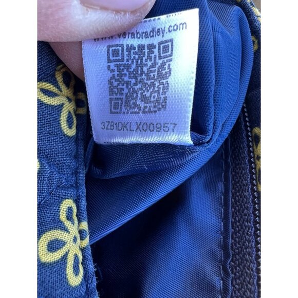 Vera Bradley yellow blue floral Michigan Wolverines triple zip crossbody bag - Picture 14 of 14